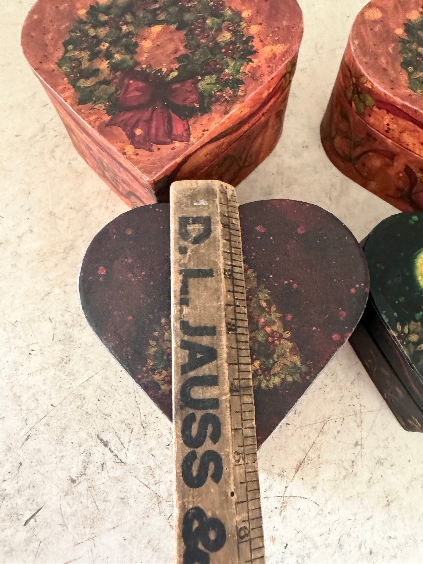 Nesting heart boxes will be sold in a set of three and one individually Will get makeover