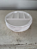 Divided Ceramic Fondue Plate Sold Individually