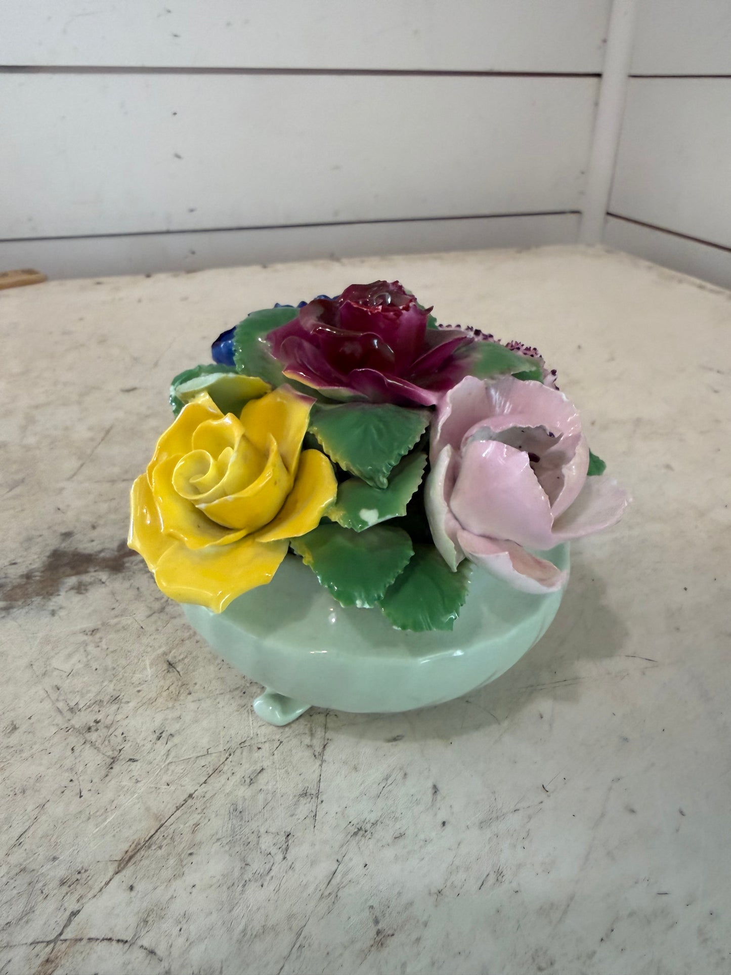 Royal Malvern Floral Rose Sculpture as is