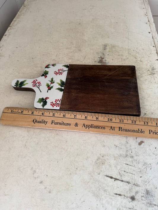 Dark Wood Handled Cutting Board - Will Get Makeover