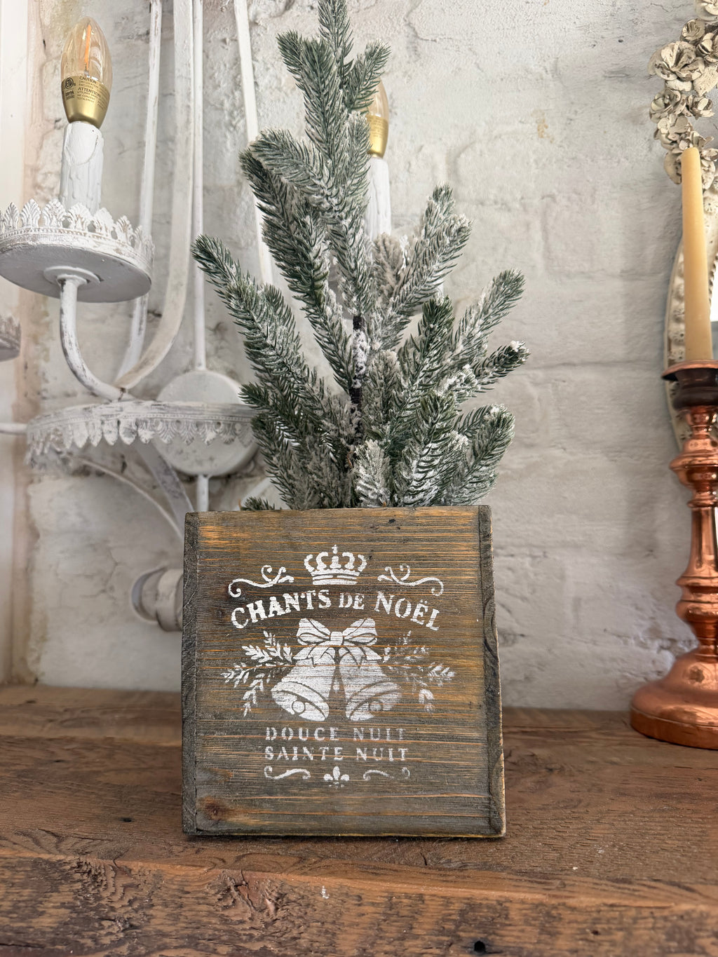 Hand Painted Box greenery not included
