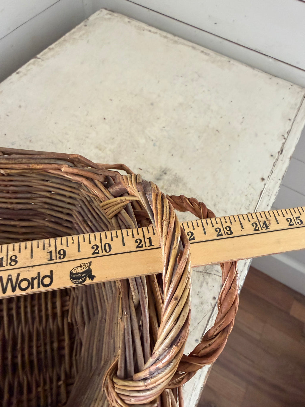 Long wicker bread basket with handles sold individually