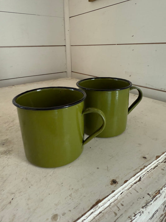 Green Enamel Mug - sold individually