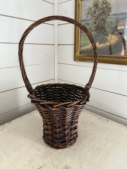 Wicker flower basket