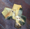 Set of 10 brass tags