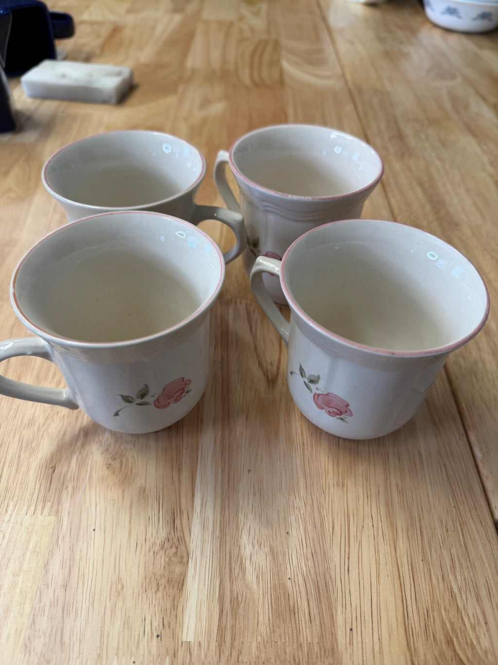 vintage stoneware rose mug sold individually