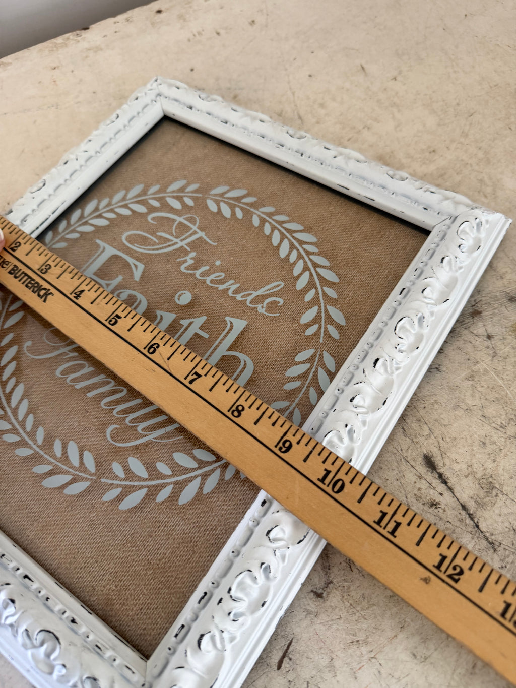 White frame will get makeover and art