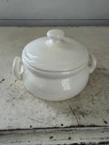 Vintage white soup tureen with lid