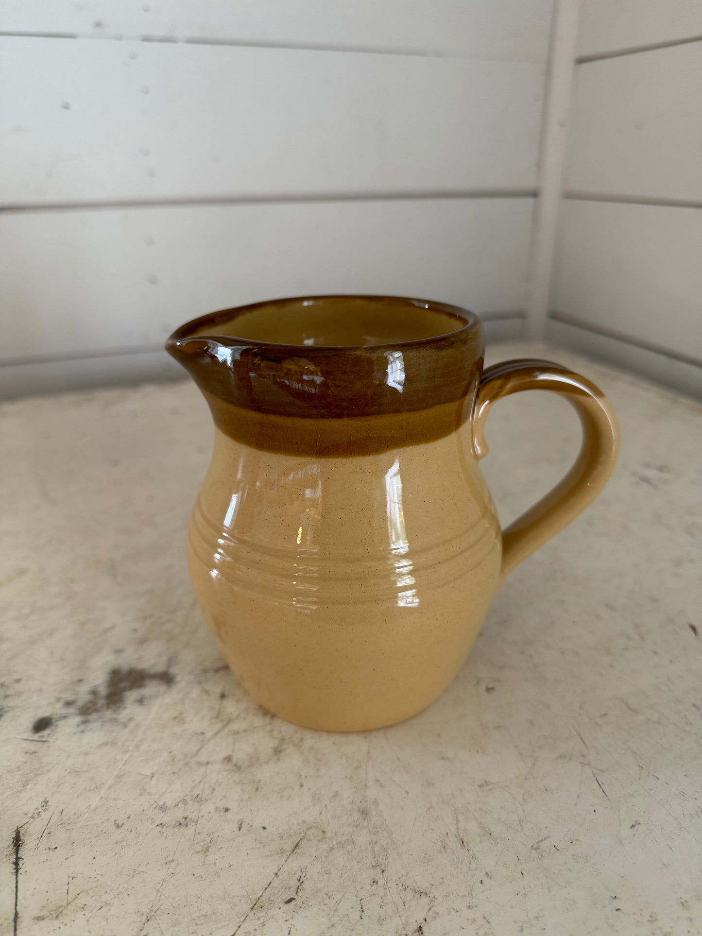 Small stoneware pitcher