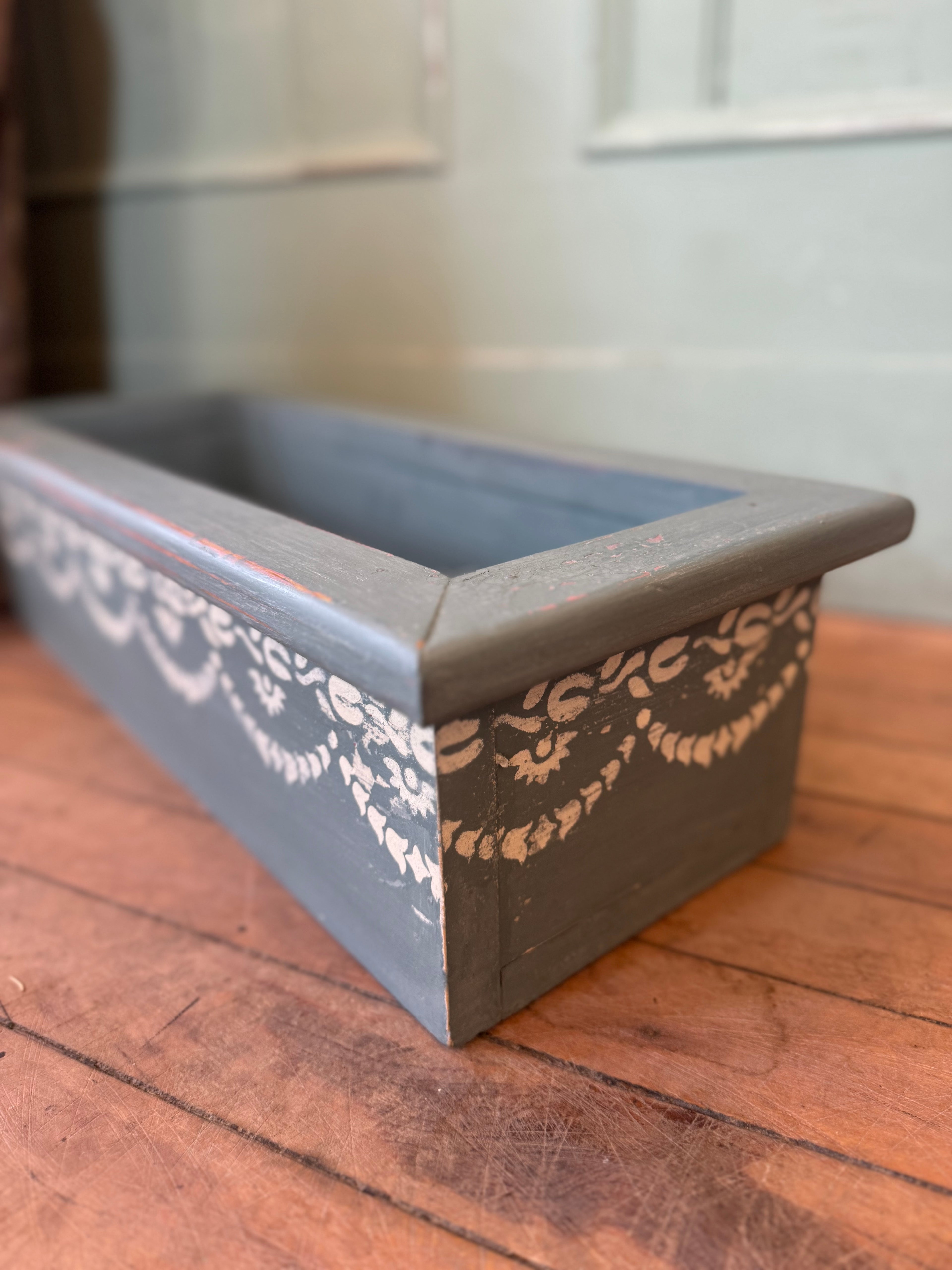 Wooden Planter box hand painted
