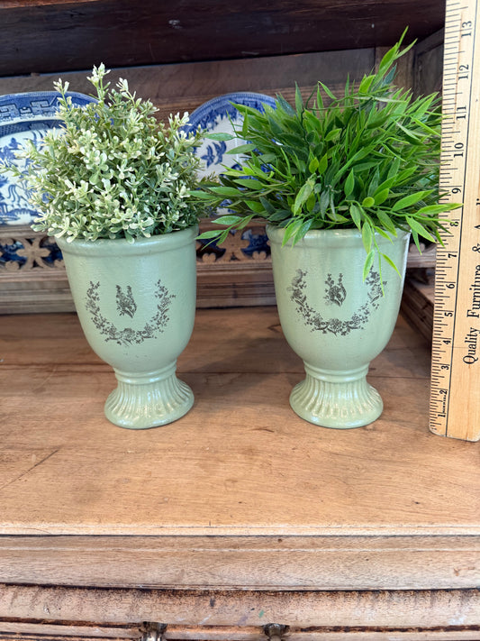 Urn Hand painted - greenery not included