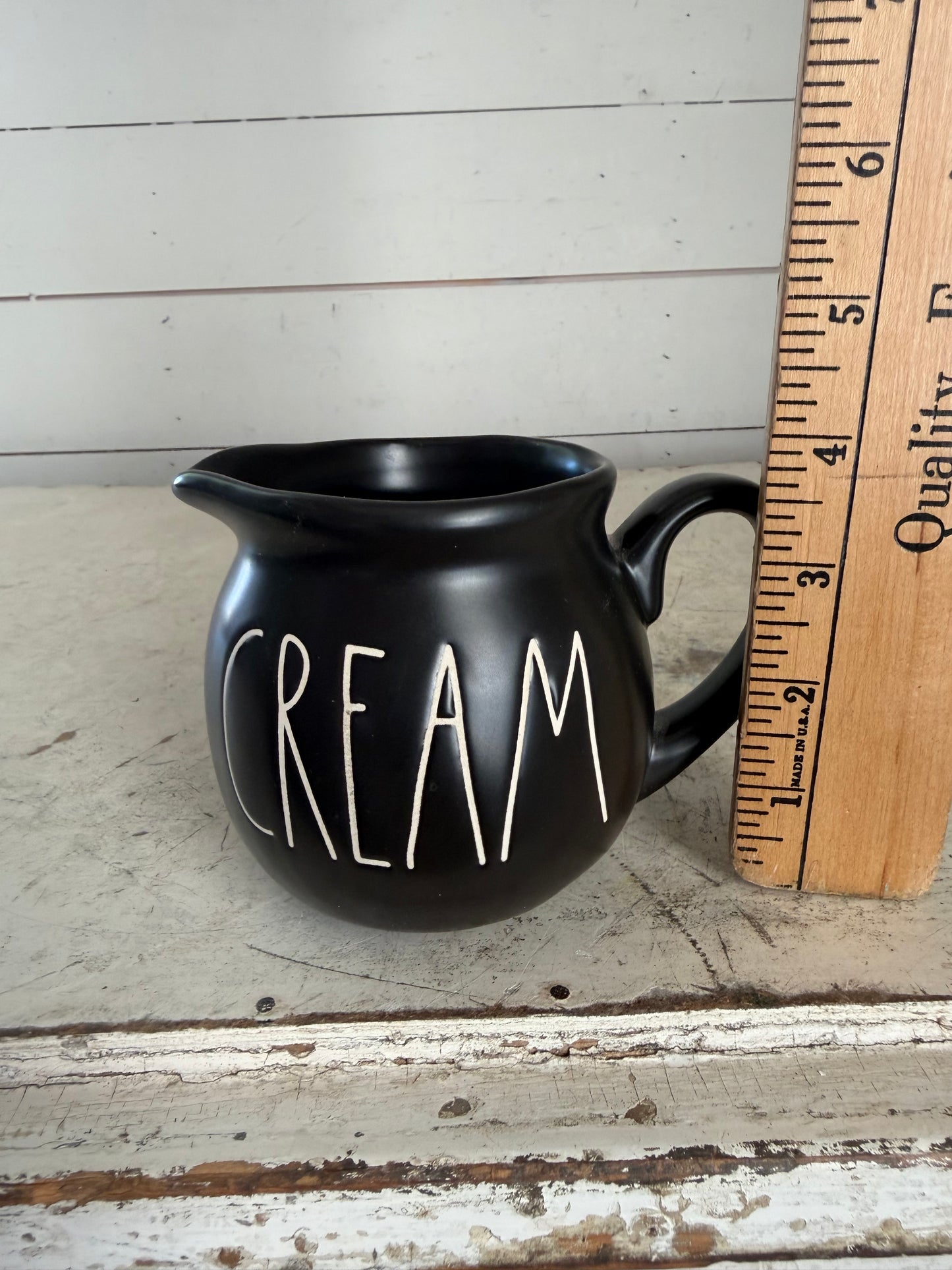 Rae Dunn “Cream” Creamer in Black