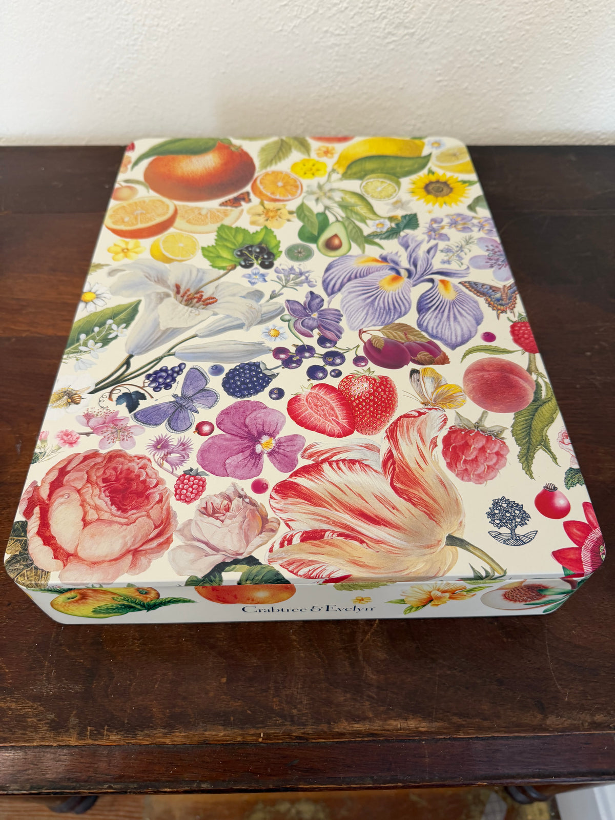 Crabtree and Evelyn Floral and Berry Tin - Tin Only