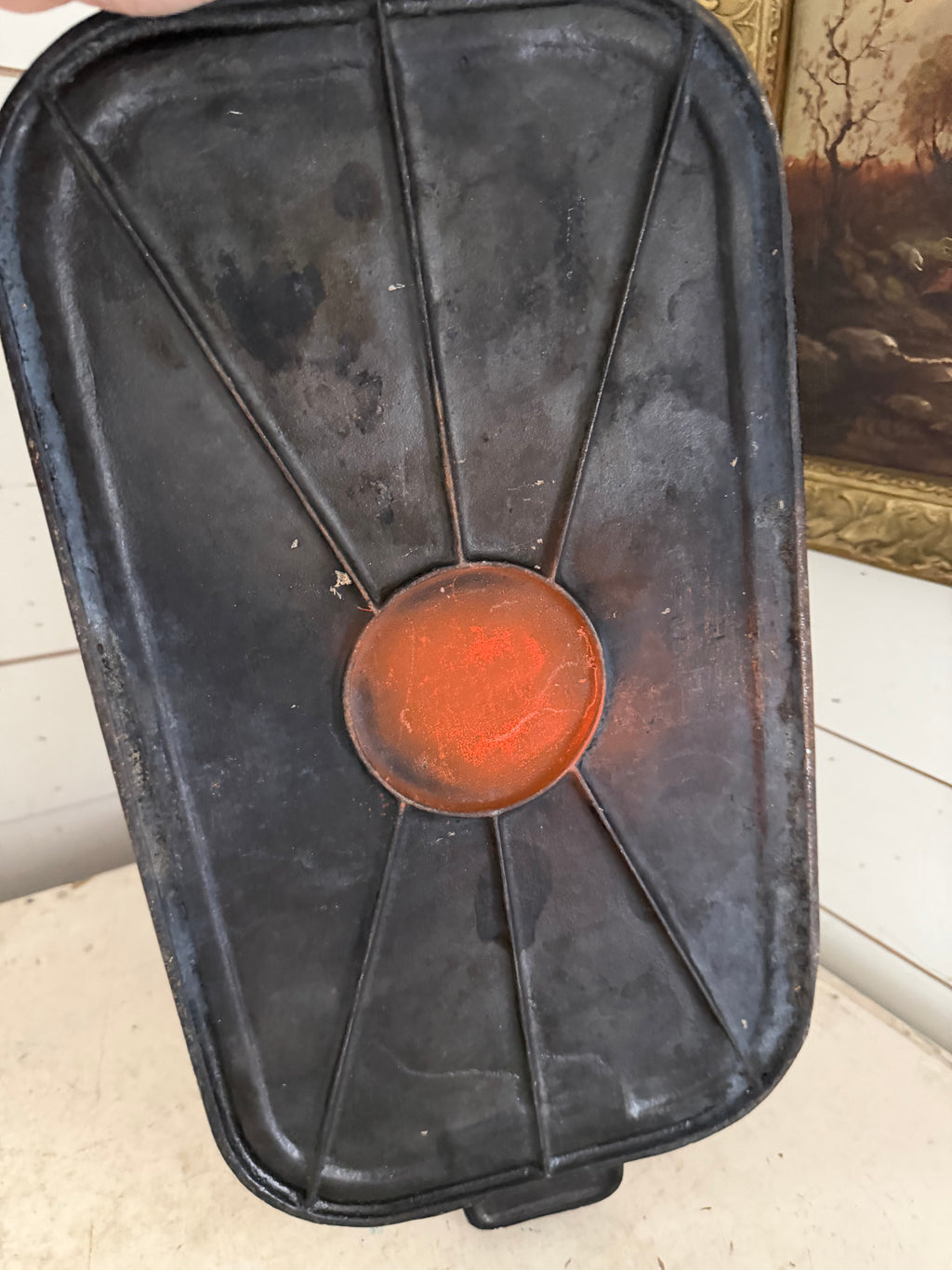 Vintage cast-iron griddle