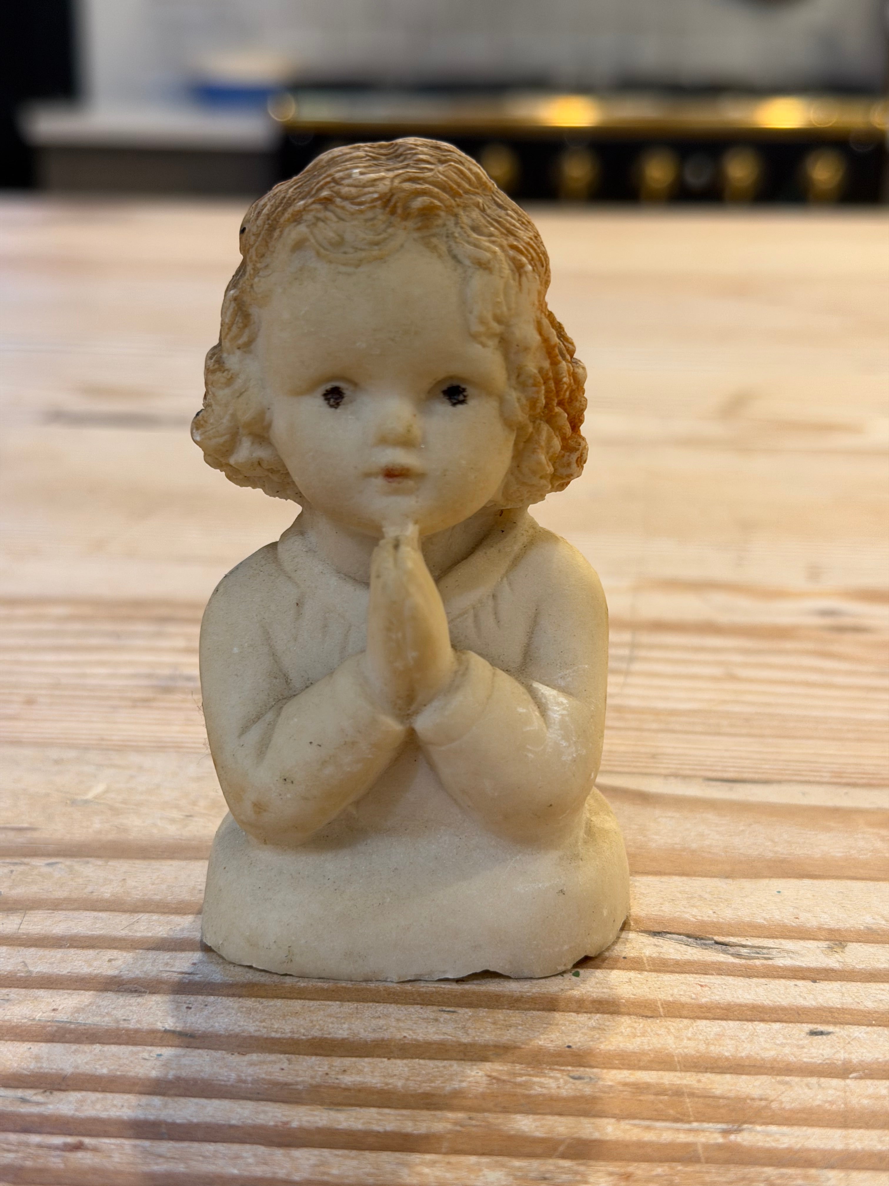 Vintage Chalk praying child