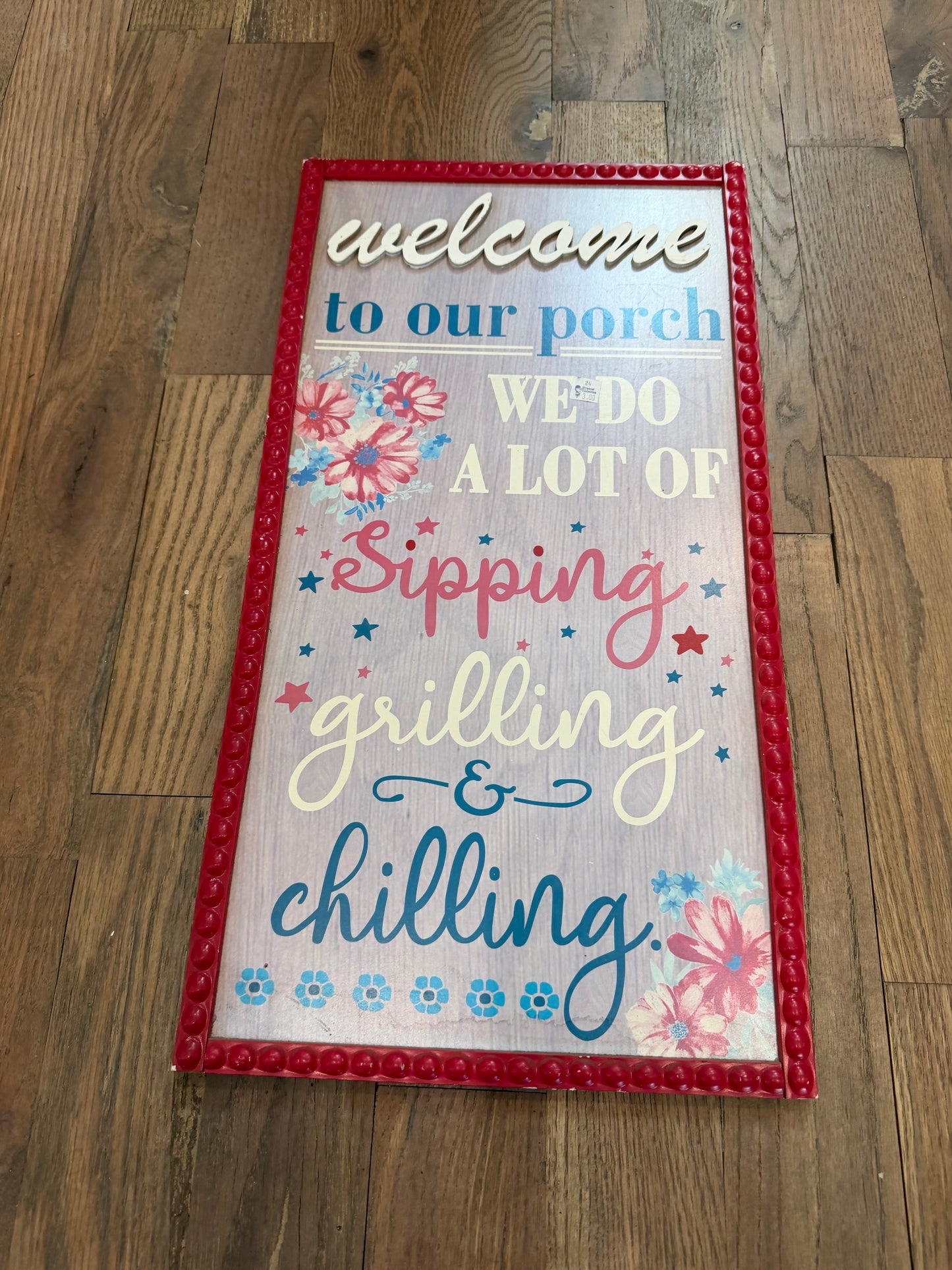 Large Sign With Beaded Trim Will Get Makeover