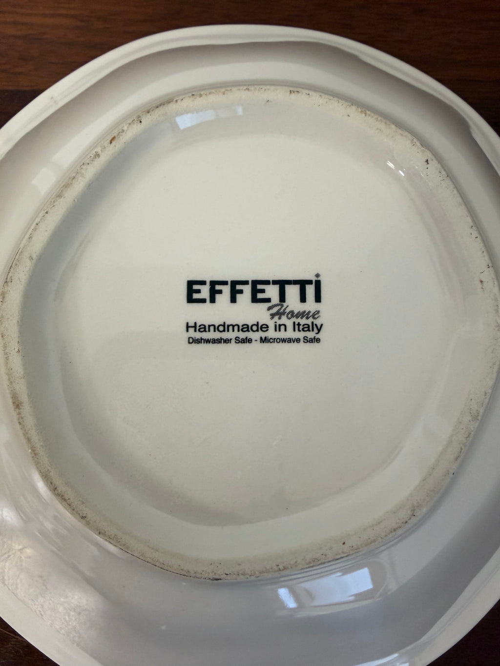 Italian Ceramic Pasta Serving Bowl with Tomatoes Painted On The Bottom - Effetti, Made in Italy