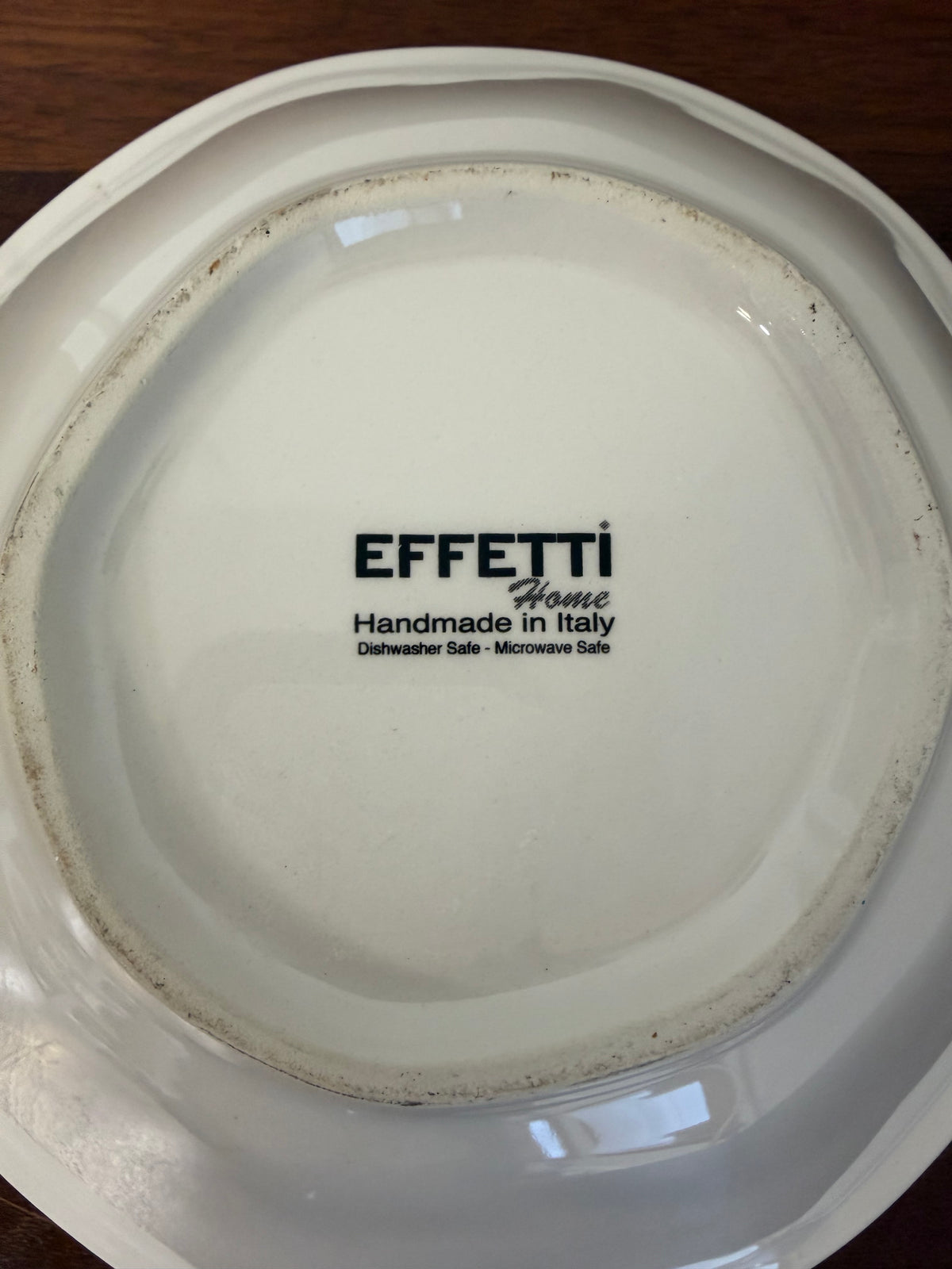 Italian Ceramic Pasta Serving Bowl with Tomatoes Painted On The Bottom - Effetti, Made in Italy