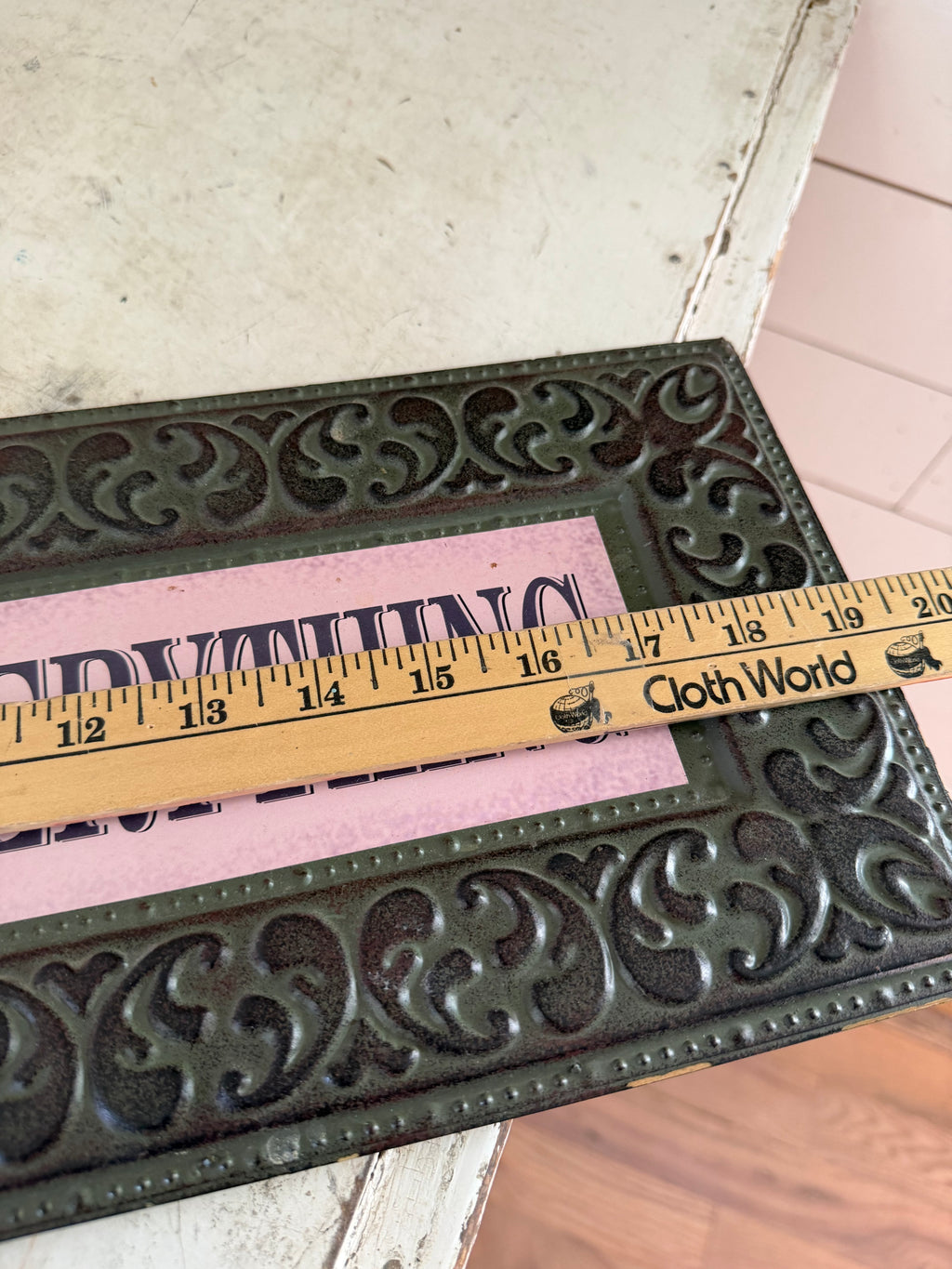 Metal rectangle sign will get makeover