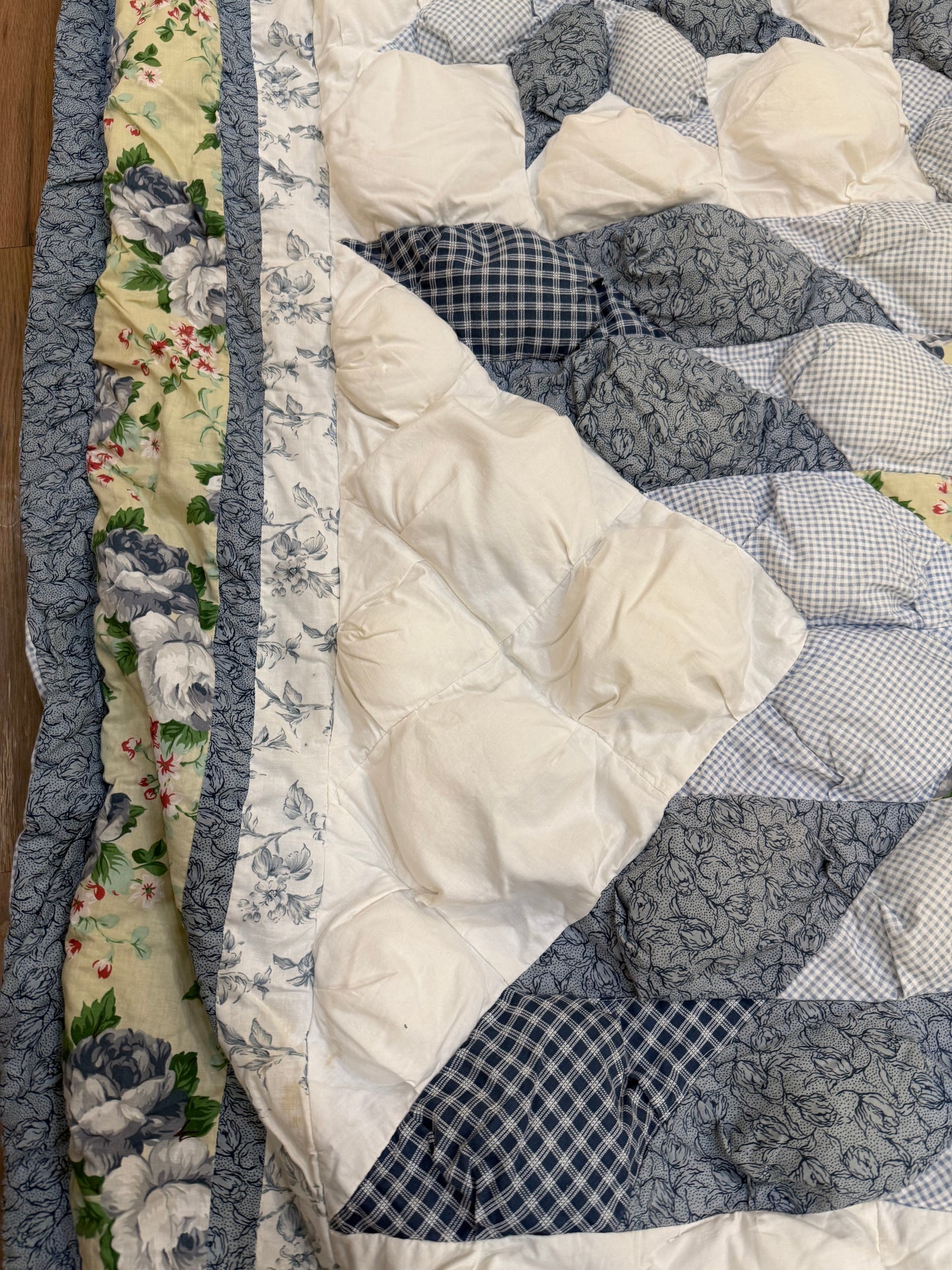 Full Puff Quilt - Sunham Bedding - light stainign as shown