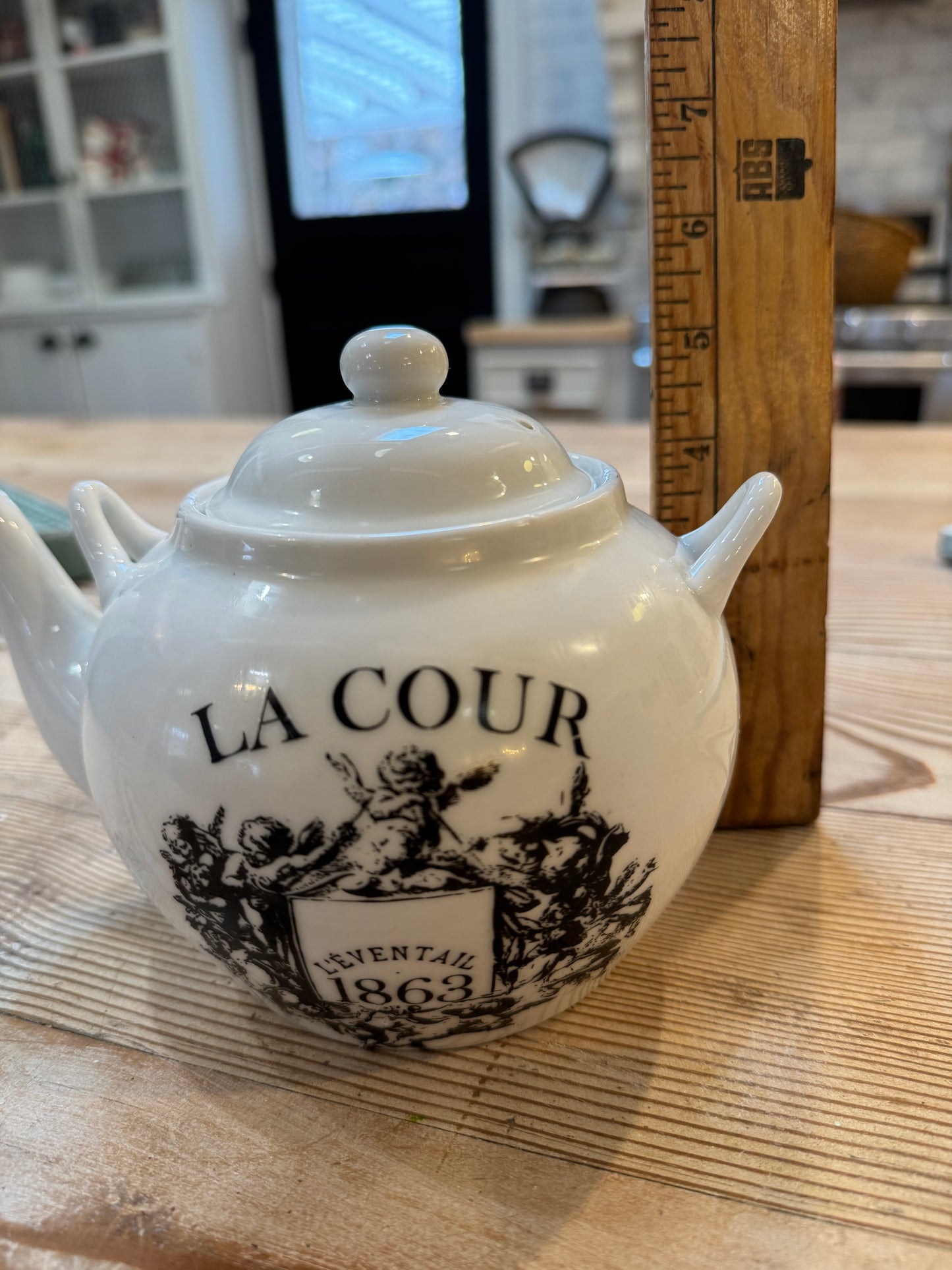 French Country Tea Pot sold individually - spot clean only on outside for decor