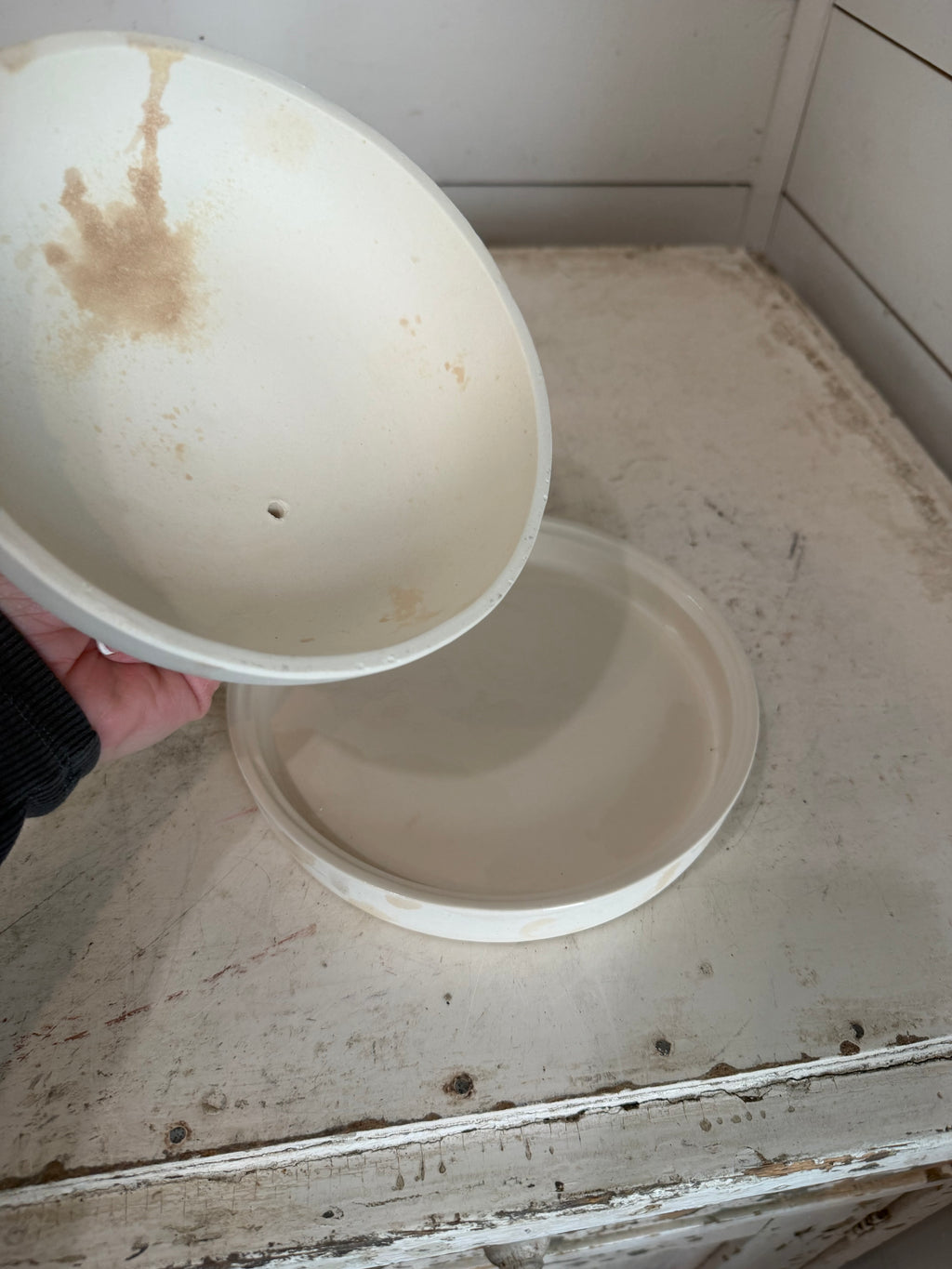 Vintage Cream Garlic Roaster