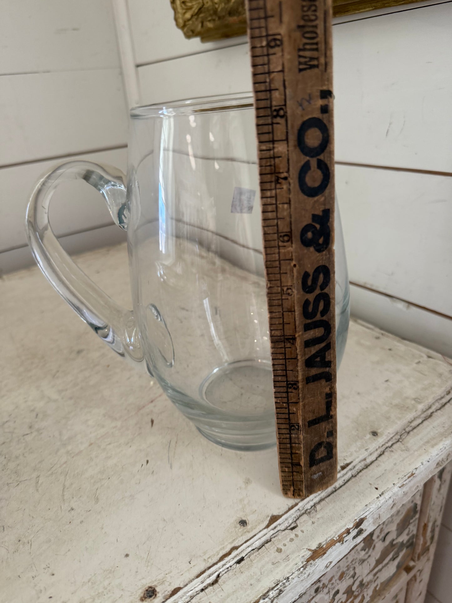 Vintage Clear Glass Pitcher