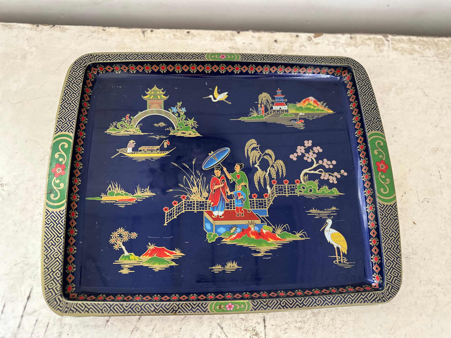Asian Vintage Daher Tray