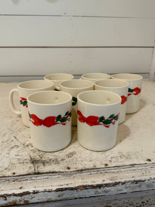 Vintage Arcopal France Christmas Mug- sold individually