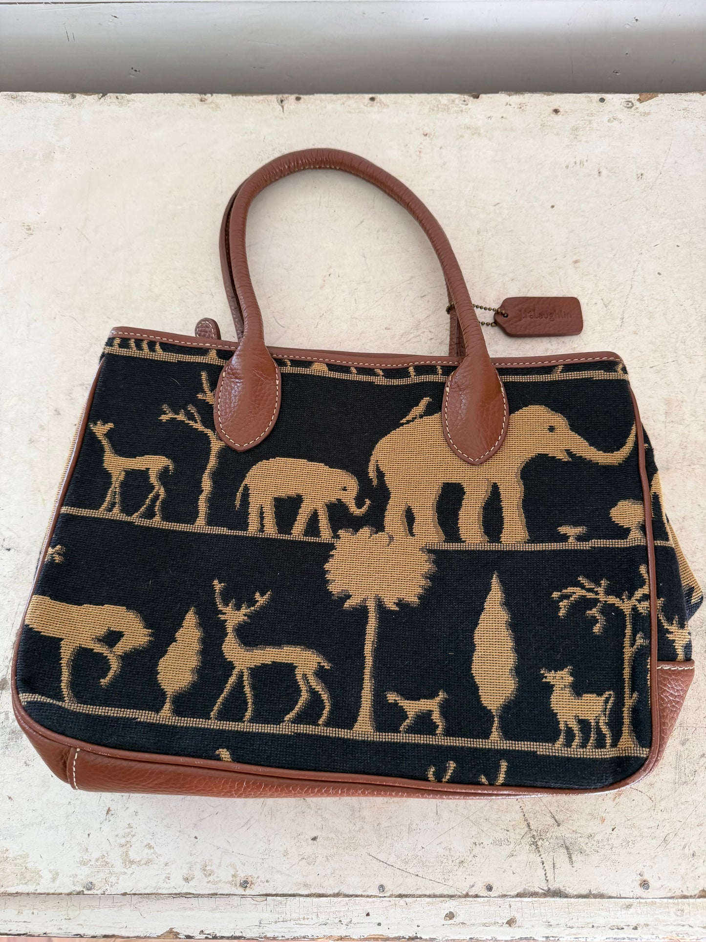 J. McLaughlin African Safari Tapestry Purse - good condition