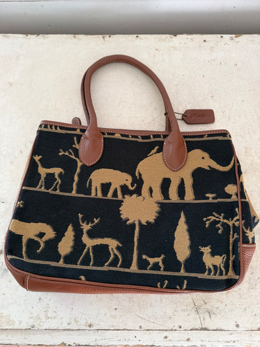 J. McLaughlin African Safari Tapestry Purse - good condition