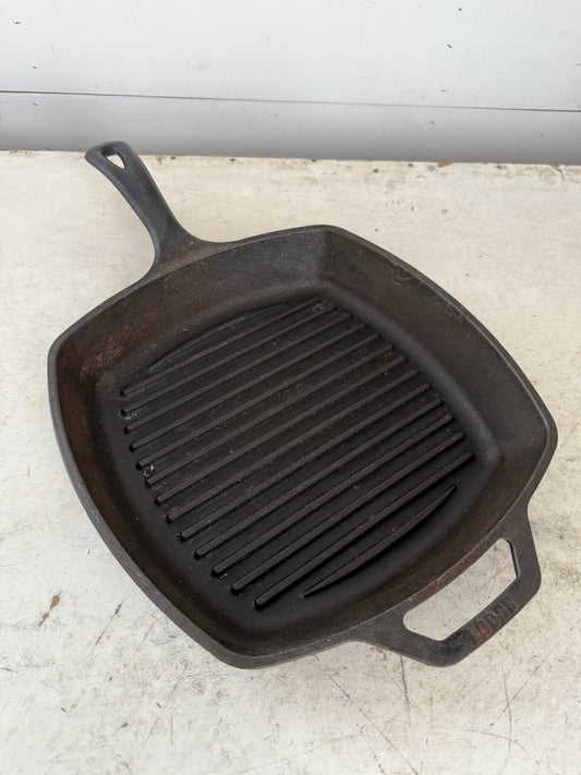 VINTAGE LODGE GRIDDLE LARGE SQUARE CAST IRON GRILL PAN SKILLET SGP USA MADE