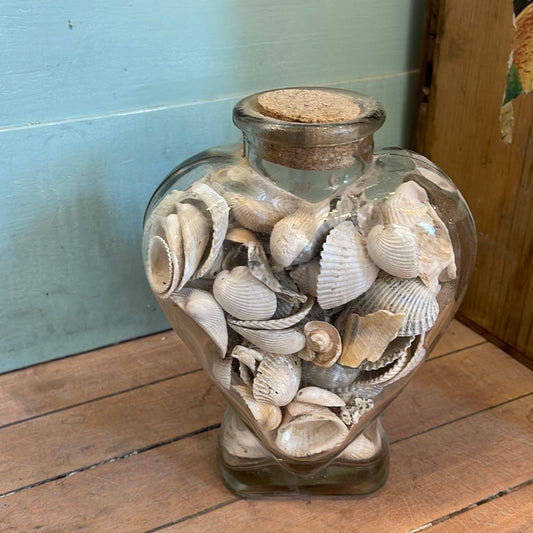 Heart Shaped Bottle with shells