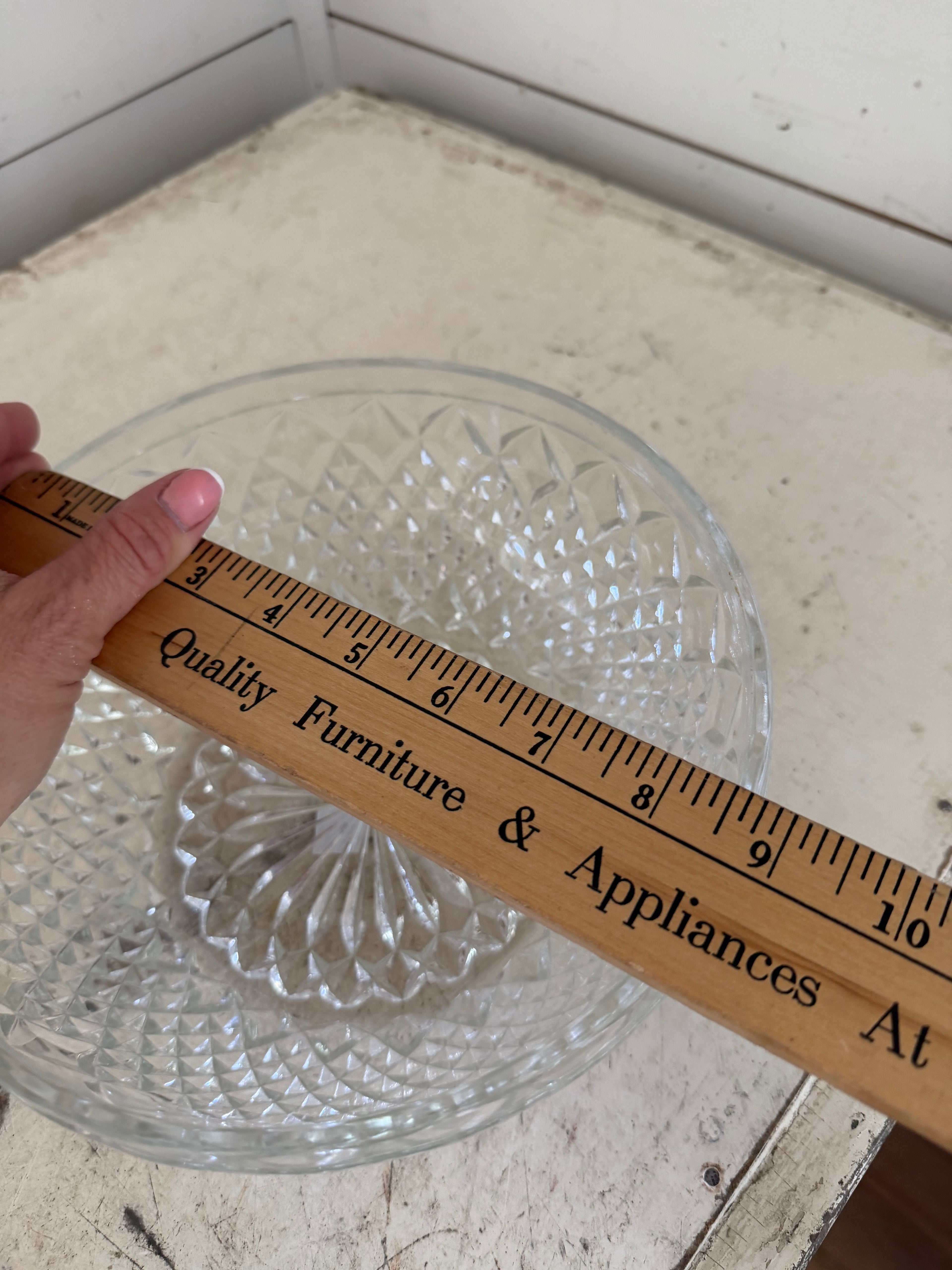 Vintage pressed glass serving bowl