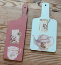 Hand painted Teacup Cutting Board for Decor - sold individually