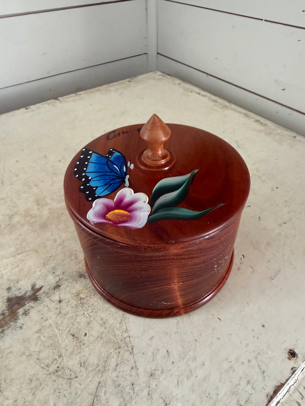 Turned wood canister with lid will get makeover