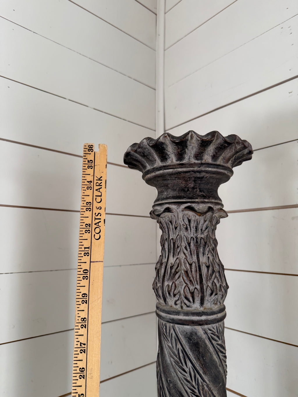 Oversized Ornate Candlestick 36” tall