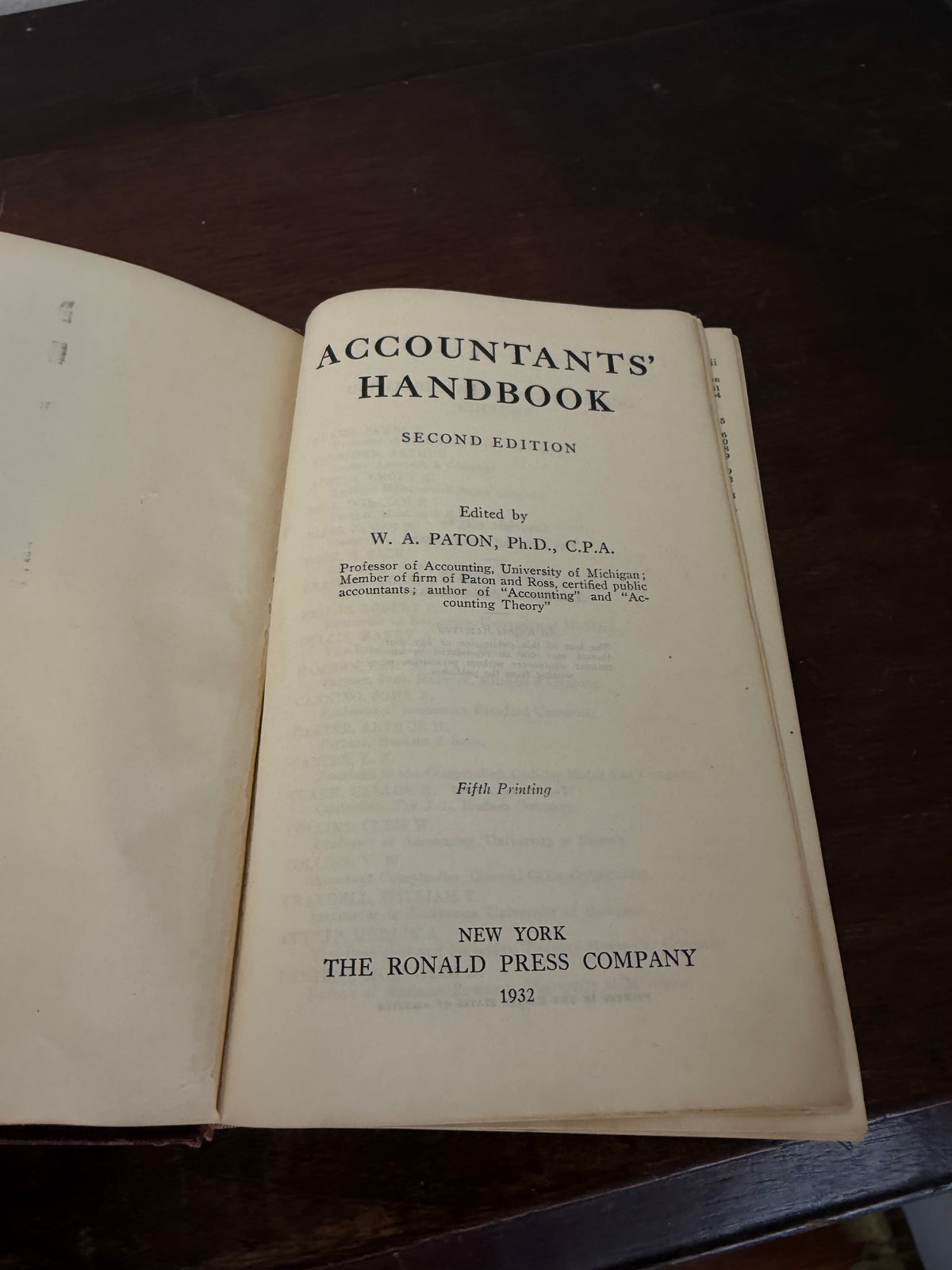 Vintage Accountants Handbook Second Edition