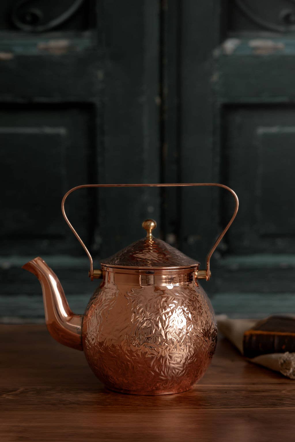 Coppermill Kitchen Vintage Inspired Hand Hammered Teapot - copper