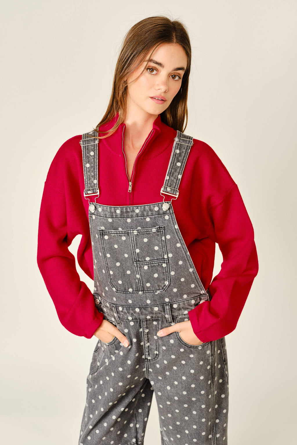 SLOUCHY RELAX FIT DENIM OVERALL