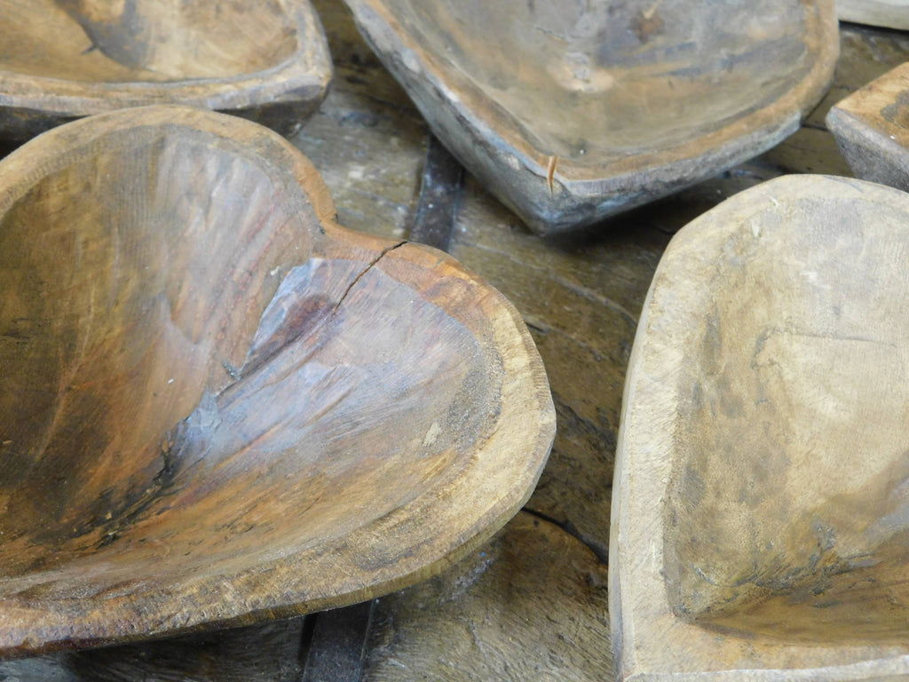 Mini Heart Wood Bowl-6-7” Waxed
