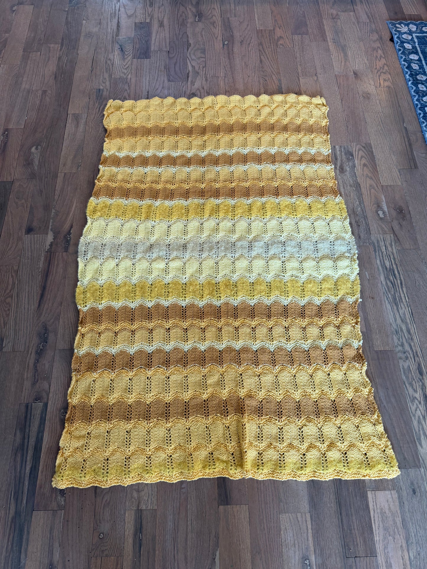 Tan, Brown and Creamy Yellow Afghan