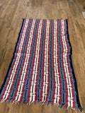 Pink Blue and White Afghan
