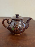 Japanese Redware Style Teapot with Brown Glaze
