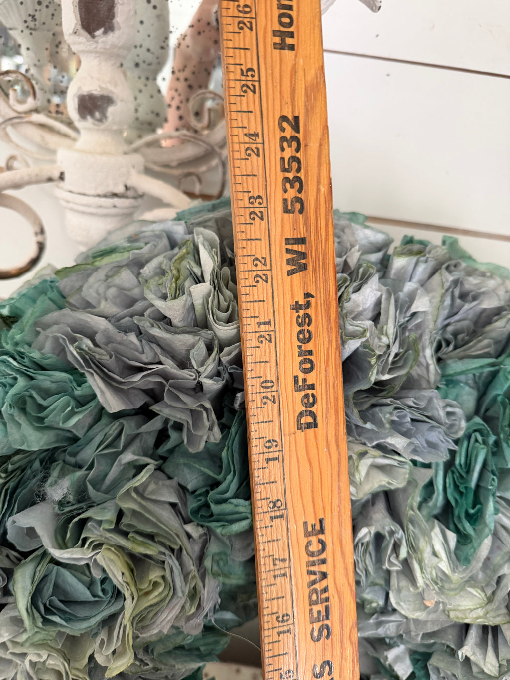 Blue Coffee Filter Wreath