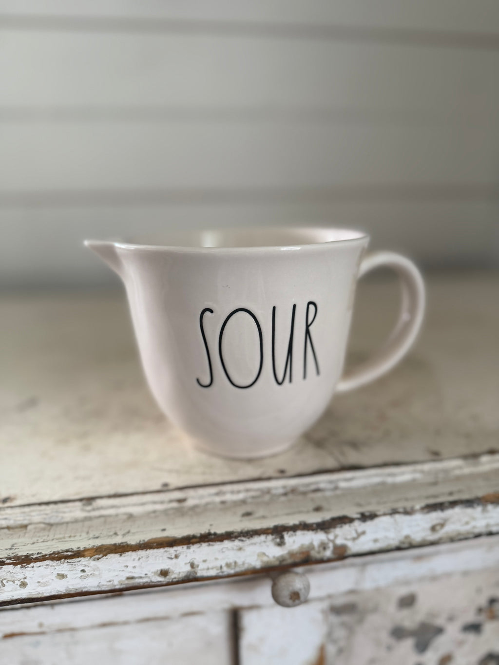 Rae Dunn Sour ceramic pitcher