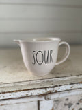 Rae Dunn Sour ceramic pitcher