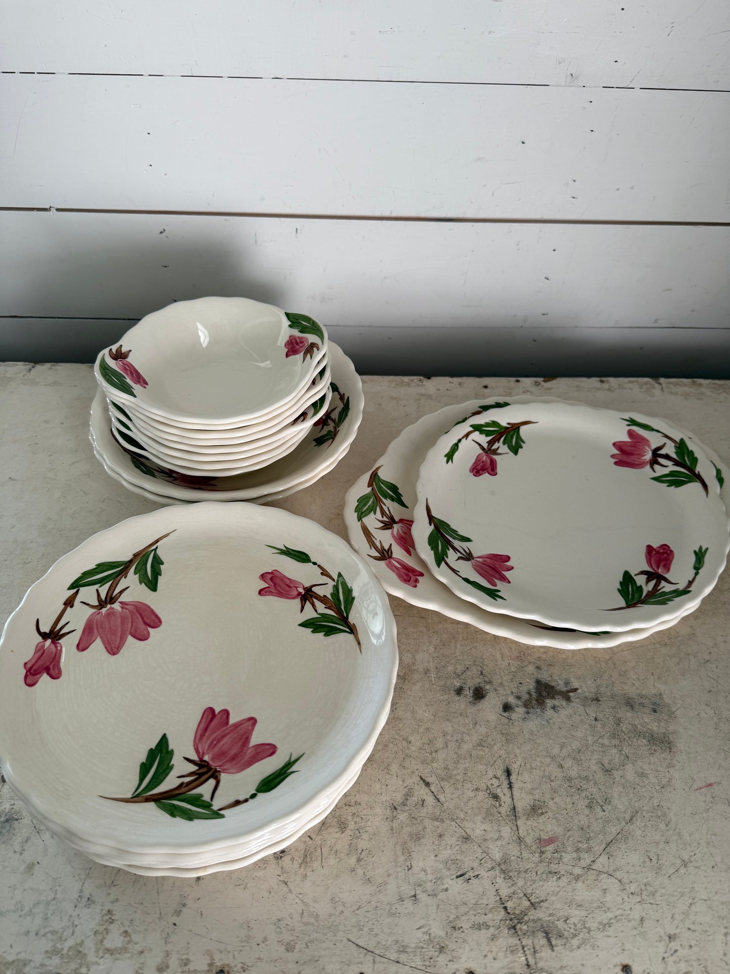 Vintage 1940s Continental Kilns Green Arbor