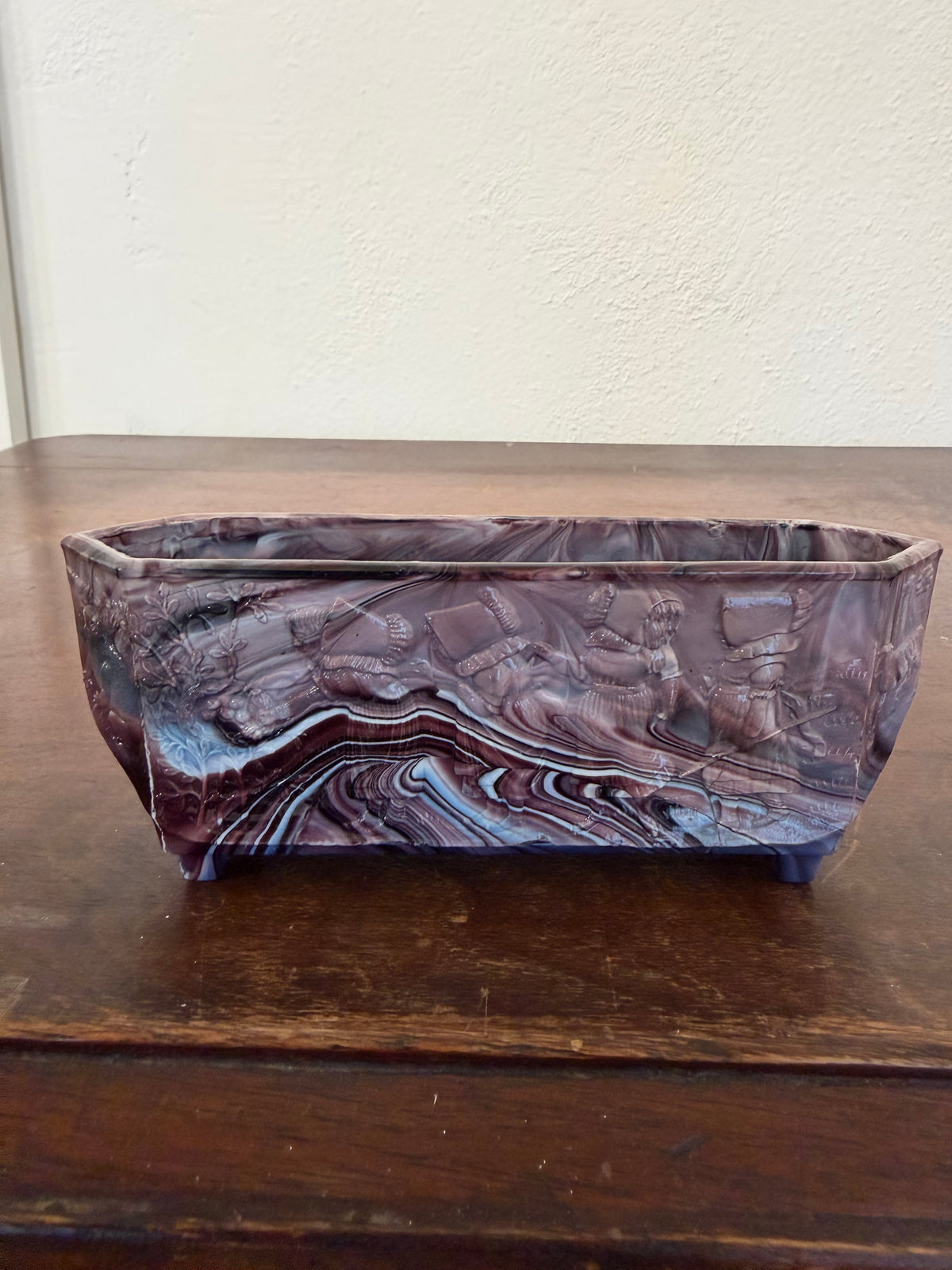 Victorian Sowerby Style Malachite Trough Planter