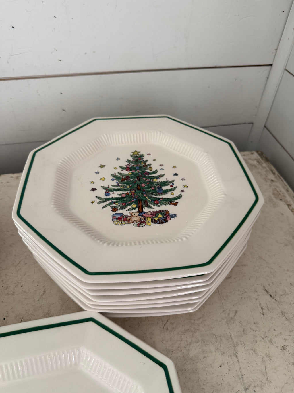 Nikko Christmastime 13" Oval Octagon Serving Platter, bowls and plates sold individually